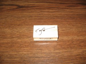 Cafe Wood Mounted Rubber Stamp by Inkadinkado