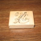 Lizard Wood Mounted Rubber Stamp