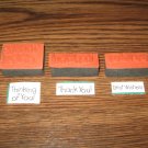Sayings Foam Mounted Rubber Stamp Lot Of 3