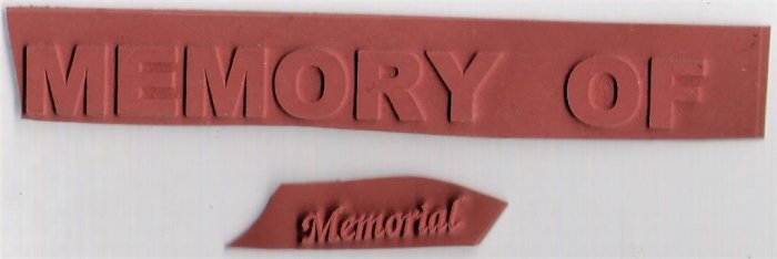 Memorial Unmounted Rubber Stamps Lot Of 2