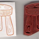 Step Stool Unmounted Rubber Stamp