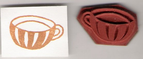 Teacup Unmounted Rubber Stamp