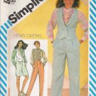Misses' Pants Shorts Blouse Vest Sewing Pattern Size 16 Simplicity 5831 UNCUT