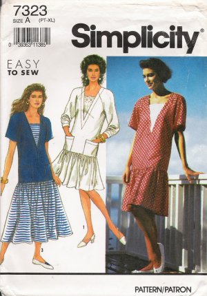 Misses' Dress Sewing Pattern Size PT-XL Simplicity 7323 UNCUT