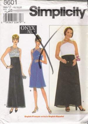Misses' Dress Sewing Pattern Size 16-20 Simplicity 8601 UNCUT