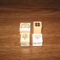 Tiny Heart Wood Mounted Rubber Stamps Lot Of 4
