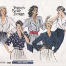 Misses' Blouse Sewing Pattern Size 12-16 Vogue 2226 UNCUT