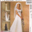 Misses' Bridal Gowns & Bridesmaids' Dresses Sewing Pattern Size 4-8 McCall's 8635 UNCUT
