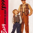 Children's & Boys' Vest Shirt Pants Sewing Pattern Size 7-14 McCall's 7205 UNCUT