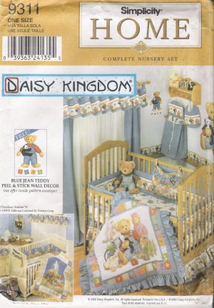 Daisy Kingdom Nursery Sewing Pattern Simplicity 9311 UNCUT
