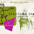Vintage Sewing Pattern Men's Saddle Shoulder Sweater Sizes 34-44 Stretch & Sew 1720 UNCUT