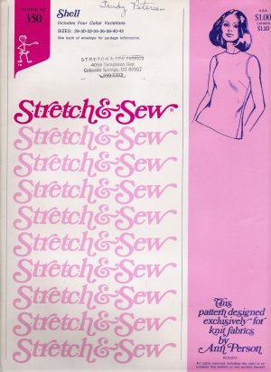 Vintage Sewing Pattern Shell Top Sizes 28-42 Stretch & Sew 350 UNCUT