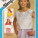 Girls' Pullover Tops Sewing Pattern Size 14 Simplicity 6471 UNCUT