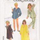 Girls' Pajamas & Nightgown Sewing Pattern Size 7 Simplicity 7197 UNCUT