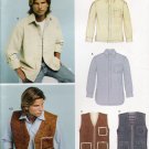 Men's Shirt & Vest Sewing Pattern Size XS-XL Simplicity New Look 6417 UNCUT