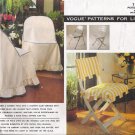 Patio Furniture Seat Covers & Pads Sewing Pattern Vogue 1156 UNCUT