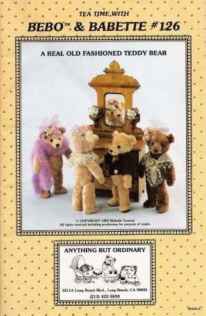 Bebo & Babette Old Fashioned Teddy Bear Sewing Pattern Anything But Ordinary 126 UNCUT