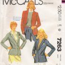 Misses' Jacket Sewing Pattern Size 14 McCall's 7263 UNCUT
