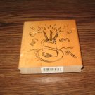 Birthday Cake Slice Wood Mounted Rubber Stamp