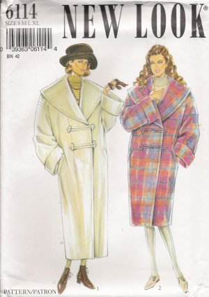 Misses' Coat Sewing Pattern Size S-XL Simplicity New Look 6114 UNCUT