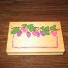 Raspberry Blackberry Label Wood Mounted Rubber Stamp by Posh Impressions