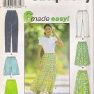 Misses' Pants Shorts Skirt Sewing Pattern Size XS-M Simplicity 7655 UNCUT