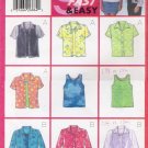 Misses' Shirt & Tank Top Sewing Pattern Size 12-16 Butterick 5373 UNCUT