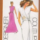 Vintage Sewing Pattern Misses' Mock-Wrap Dress Size 10 Simplicity 9518 UNCUT