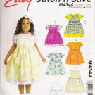 Toddlers' and Childrens' Dress and Pinafores Sewing Pattern Size 4-6 McCall's 4344 UNCUT