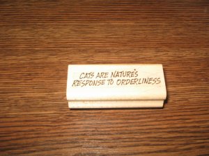 Funny Cat Saying Wood Mounted Rubber Stamp by Limited Edition