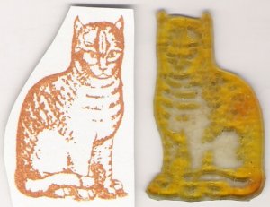 Cat Unmounted Rubber Stamp