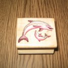 Dolphins Wood Mounted Rubber Stamp by All Night Media