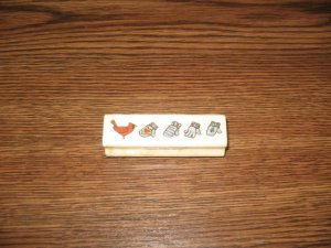 Mitten Bird Border Wood Mounted Rubber Stamp by Sandi Gore Evans for Uptown