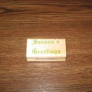 Season's Greetings Wood Mounted Rubber Stamp by Impressive Stamps