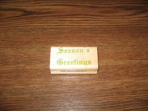 Season's Greetings Wood Mounted Rubber Stamp by Impressive Stamps