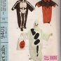 Vintage Sewing Pattern Girls' or Boys' Halloween Costumes & Treat Bag Size 2-4 McCall's 9401 UNCUT