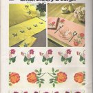 Vintage Floral Embroidery Transfers Pattern Simplicity 6442 UNCUT