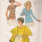 Vintage Sewing Pattern Misses' Pullover Tops & Shawl Size 12 Simplicity 7307 UNCUT