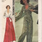 Vintage Sewing Pattern Misses' Front-Wrap Top, Skirt & Wide-Leg Pants Size 12 Simplicity 6659 UNCUT