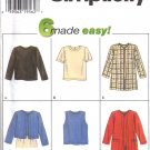 Misses' Tops & Jacket Sewing Pattern Size 18-22 Simplicity 7381 UNCUT