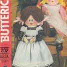 Vintage Sewing Pattern Doll & Clothes Butterick 202 UNCUT