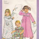 Vintage Sewing Pattern Toddlers' Nightgown Pajamas Robe Size 1/2-1 Simplicity 8173 UNCUT