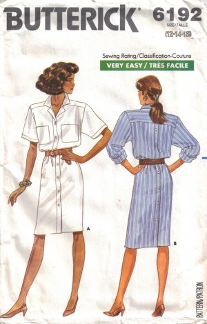 Misses' Dress Sewing Pattern Size 12-16 Butterick 6192 UNCUT