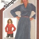 Vintage Sewing Pattern Misses' Pullover Dress Or Top Size 14-18 Simplicity 9813 UNCUT
