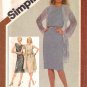 Vintage Sewing Pattern Misses' Dress & Unlined Coat Size 16 Simplicity 9910 UNCUT