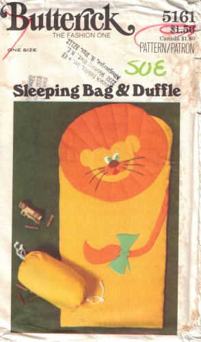 Vintage Sewing Pattern Children's Sleeping Bag & Duffle Bag Butterick 5161 UNCUT