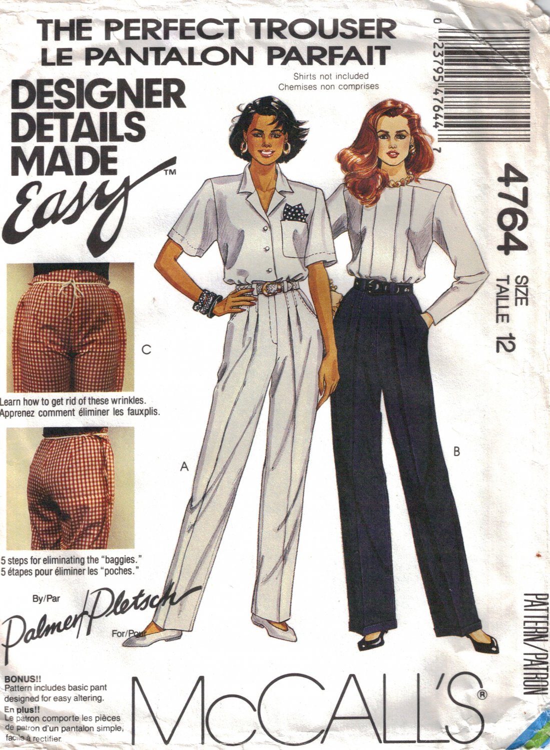 Misses' Pants Sewing Pattern Size 12 McCall's 4764 UNCUT