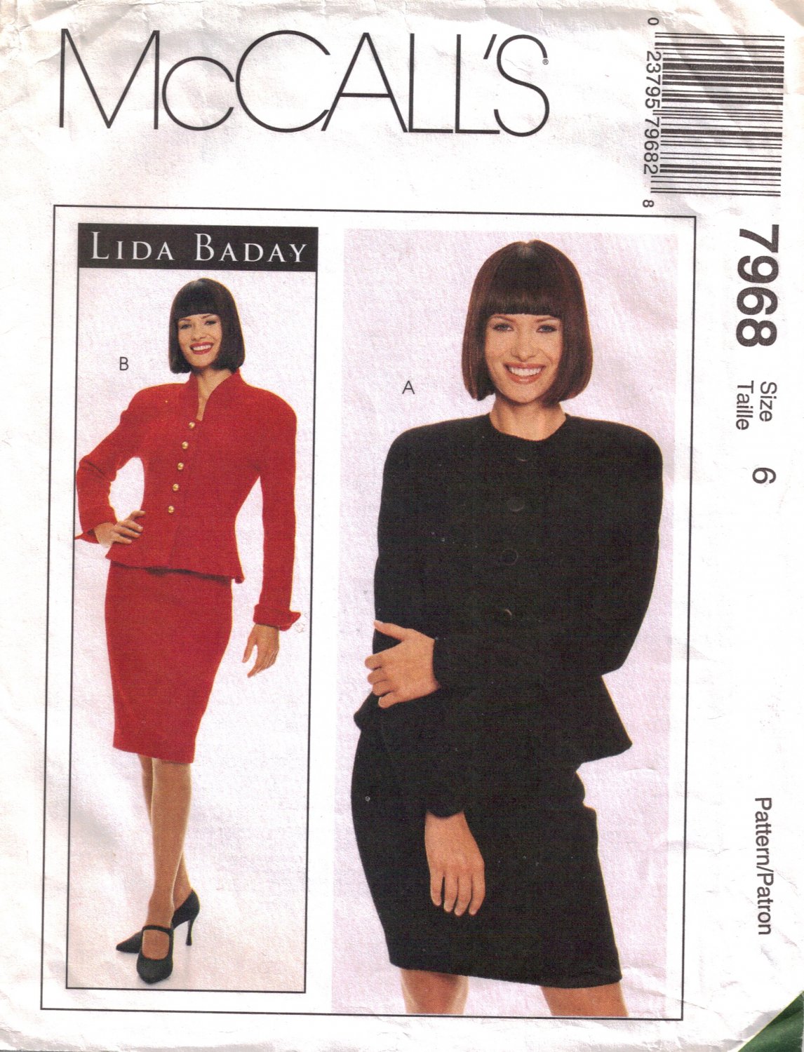 Misses' Jacket & Skirt Sewing Pattern Size 6 McCall's 7968 UNCUT