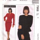 Misses' Jacket & Skirt Sewing Pattern Size 6 McCall's 7968 UNCUT