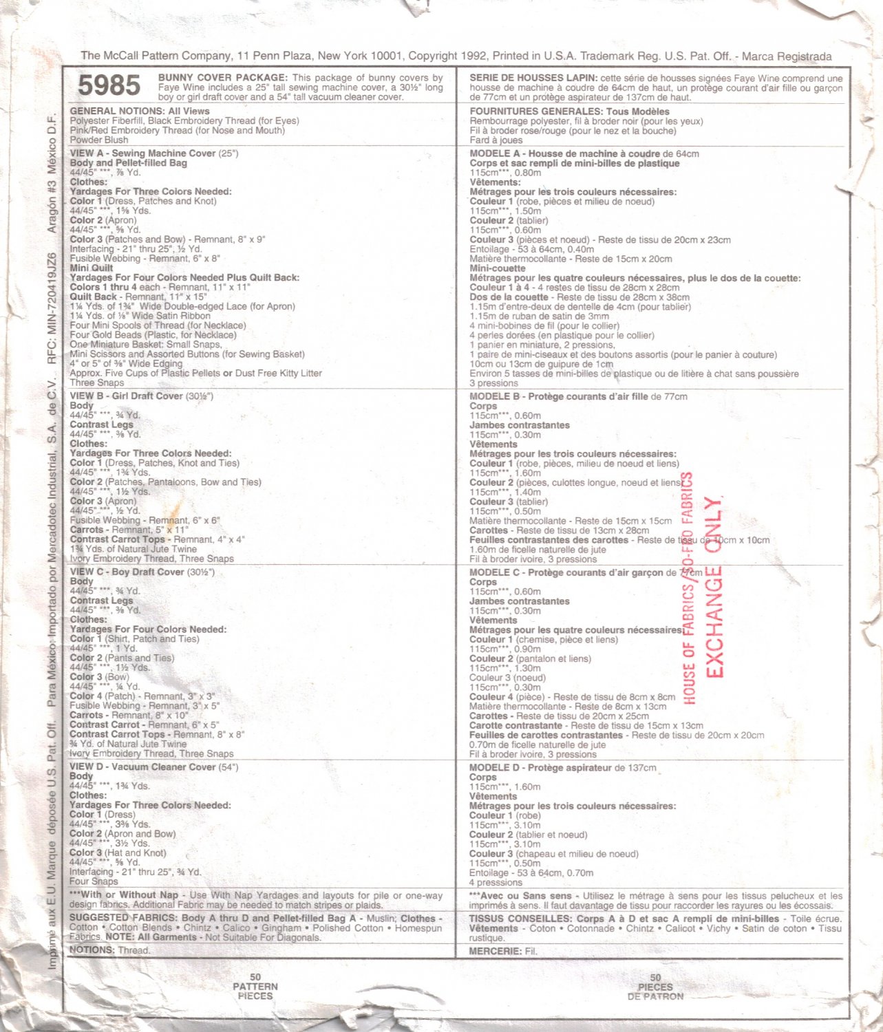 Great Bunny Cover Up Draft, Sewing Machine & Vacuum Cleaner Cover